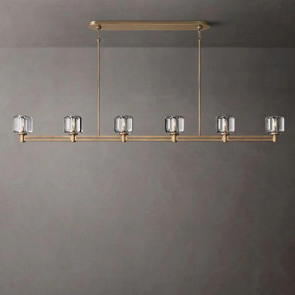 Demaret Crystal Linear Chandelier 72'' - Dawn Lamps