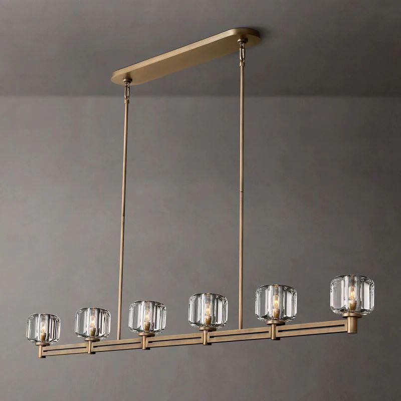 Demaret Crystal Linear Chandelier 72'' - Dawn Lamps
