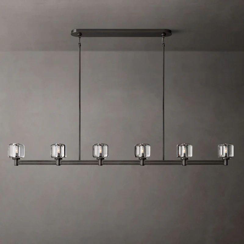 Demaret Crystal Linear Chandelier 72'' - Dawn Lamps