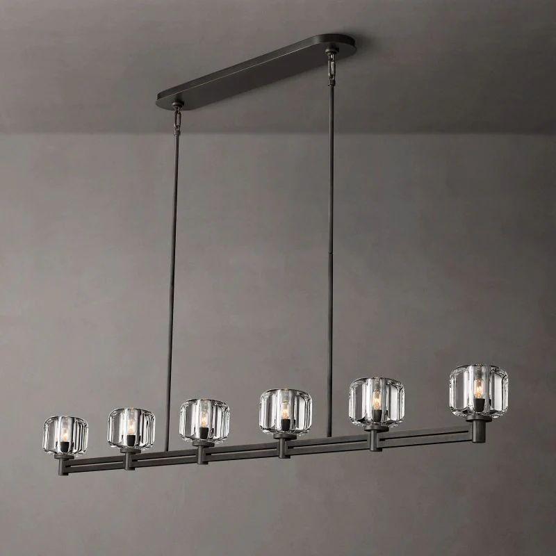Demaret Crystal Linear Chandelier 72'' - Dawn Lamps