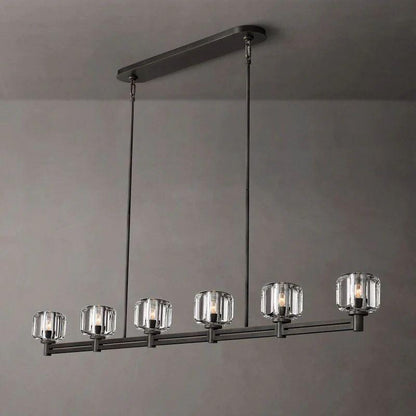 Demaret Crystal Linear Chandelier 72'' - Dawn Lamps