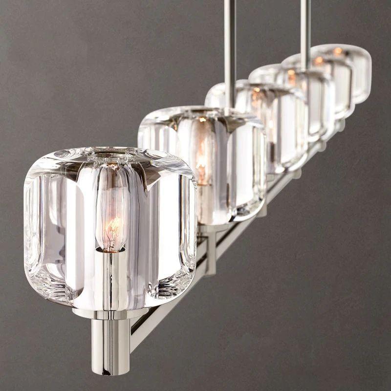 Demaret Crystal Linear Chandelier 72'' - Dawn Lamps