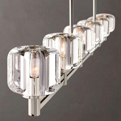 Demaret Crystal Linear Chandelier 72'' - Dawn Lamps