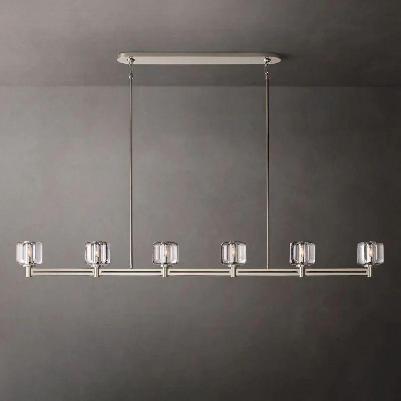 Demaret Crystal Linear Chandelier 72'' - Dawn Lamps