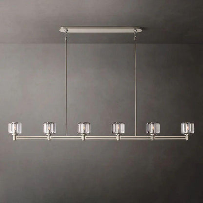 Demaret Crystal Linear Chandelier 72'' - Dawn Lamps