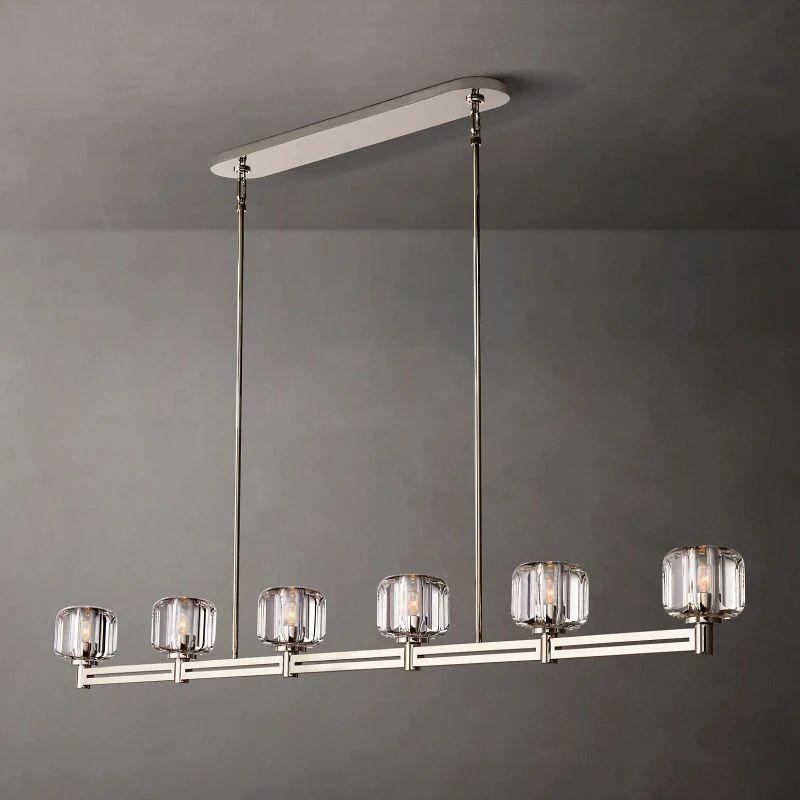 Demaret Crystal Linear Chandelier 72'' - Dawn Lamps