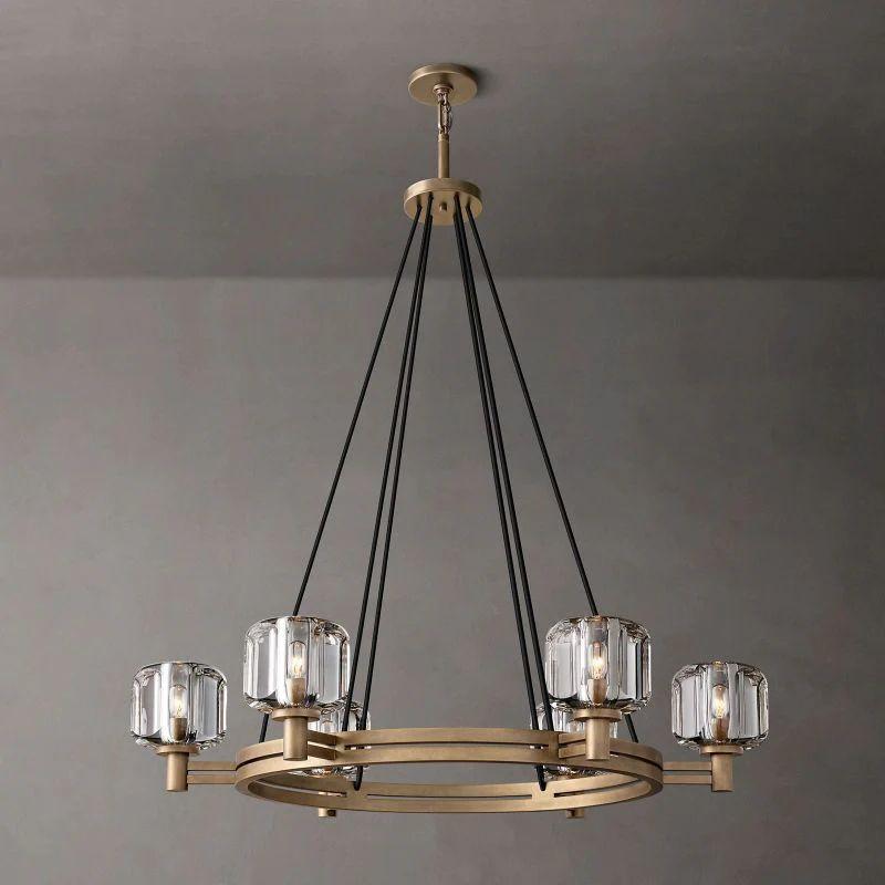 Demaret Crystal Round Chandelier 36'' - Dawn Lamps