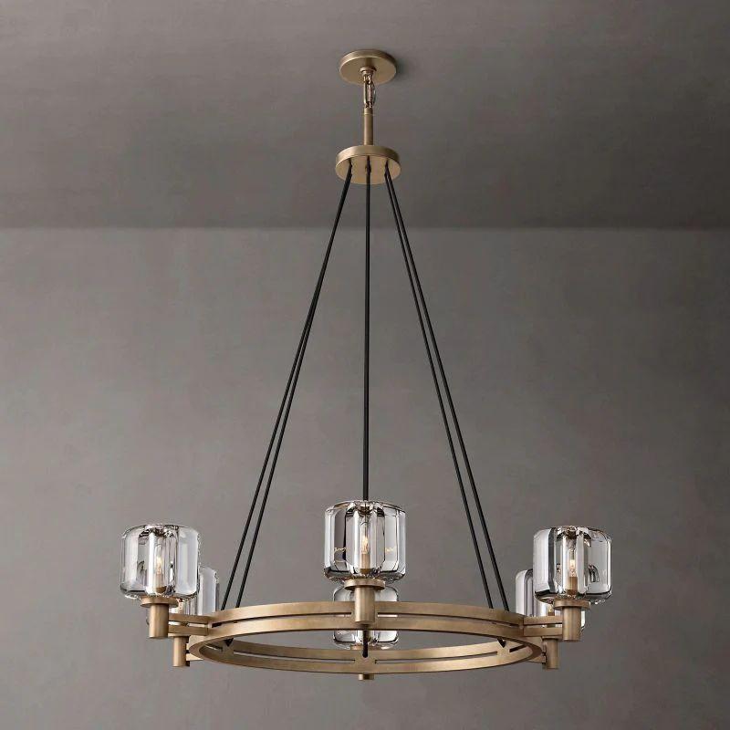 Demaret Crystal Round Chandelier 36'' - Dawn Lamps