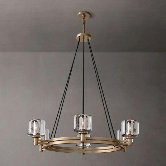 Demaret Crystal Round Chandelier 36'' - Dawn Lamps