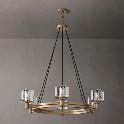 Demaret Crystal Round Chandelier 36'' - Dawn Lamps