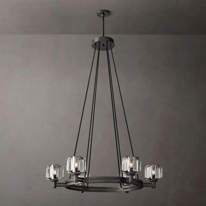 Demaret Crystal Round Chandelier 36'' - Dawn Lamps