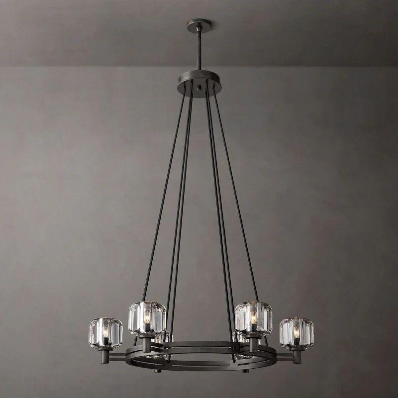 Demaret Crystal Round Chandelier 36'' - Dawn Lamps
