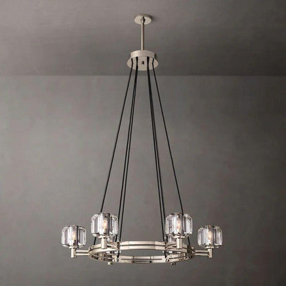Demaret Crystal Round Chandelier 36'' - Dawn Lamps