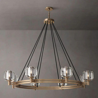 Demaret Crystal Round Chandelier 48'' - Dawn Lamps