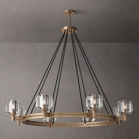 Demaret Crystal Round Chandelier 48'' - Dawn Lamps