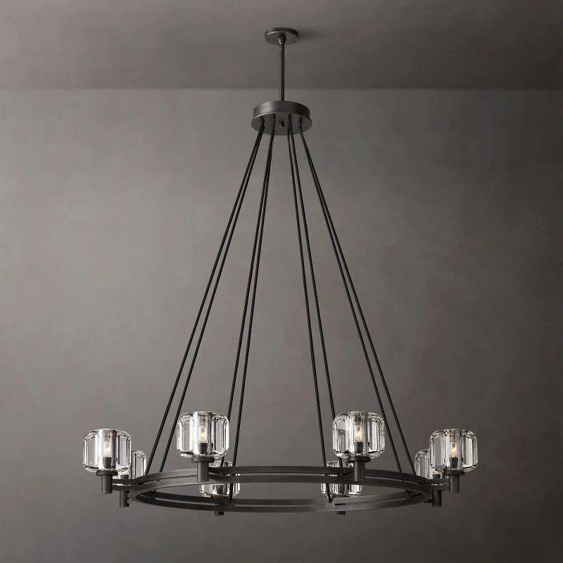Demaret Crystal Round Chandelier 48'' - Dawn Lamps