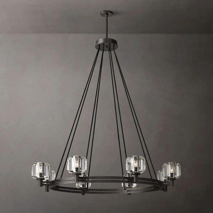 Demaret Crystal Round Chandelier 48'' - Dawn Lamps