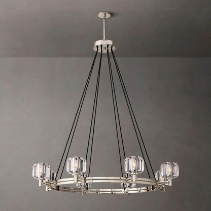 Demaret Crystal Round Chandelier 48'' - Dawn Lamps
