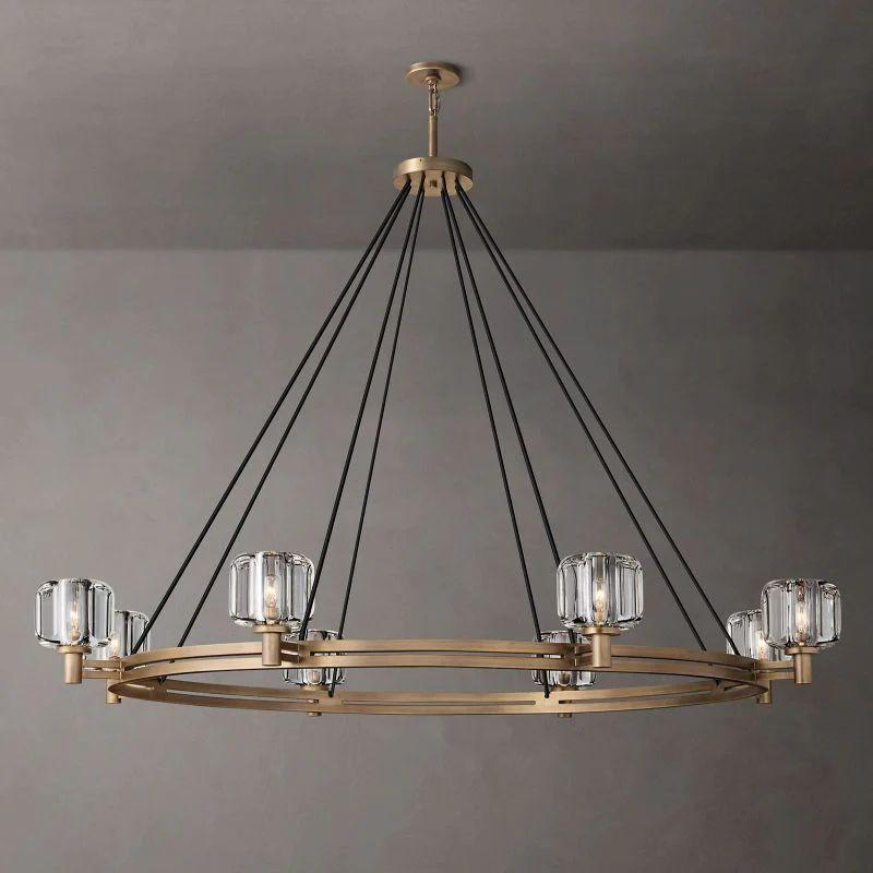 Demaret Crystal Round Chandelier 60'' - Dawn Lamps