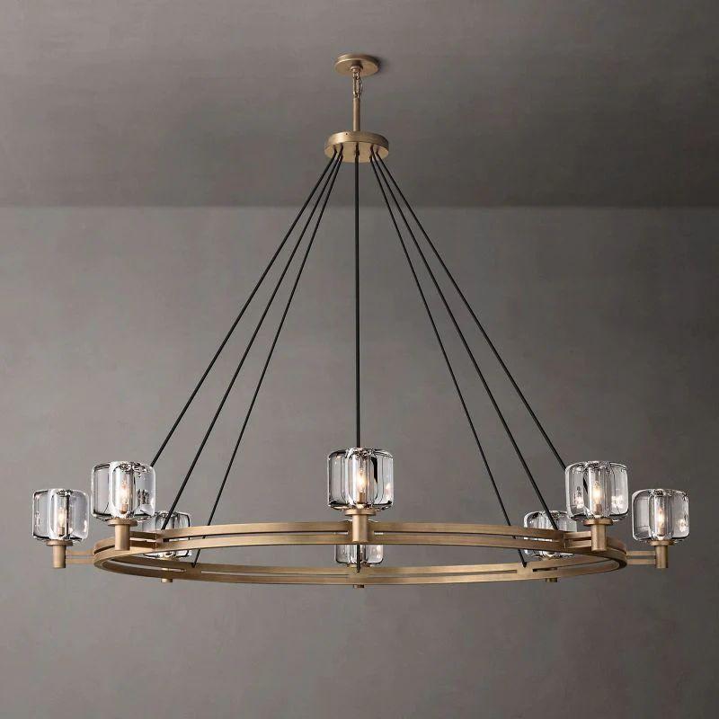 Demaret Crystal Round Chandelier 60'' - Dawn Lamps
