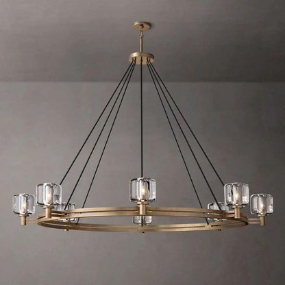 Demaret Crystal Round Chandelier 60'' - Dawn Lamps