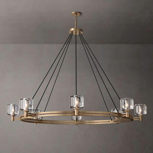 Demaret Crystal Round Chandelier 60'' - Dawn Lamps