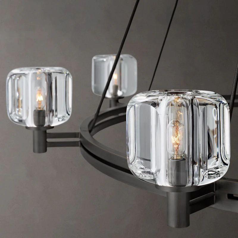 Demaret Crystal Round Chandelier 60'' - Dawn Lamps