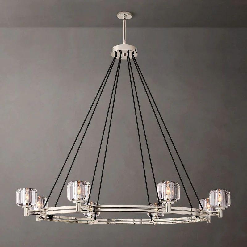 Demaret Crystal Round Chandelier 60'' - Dawn Lamps