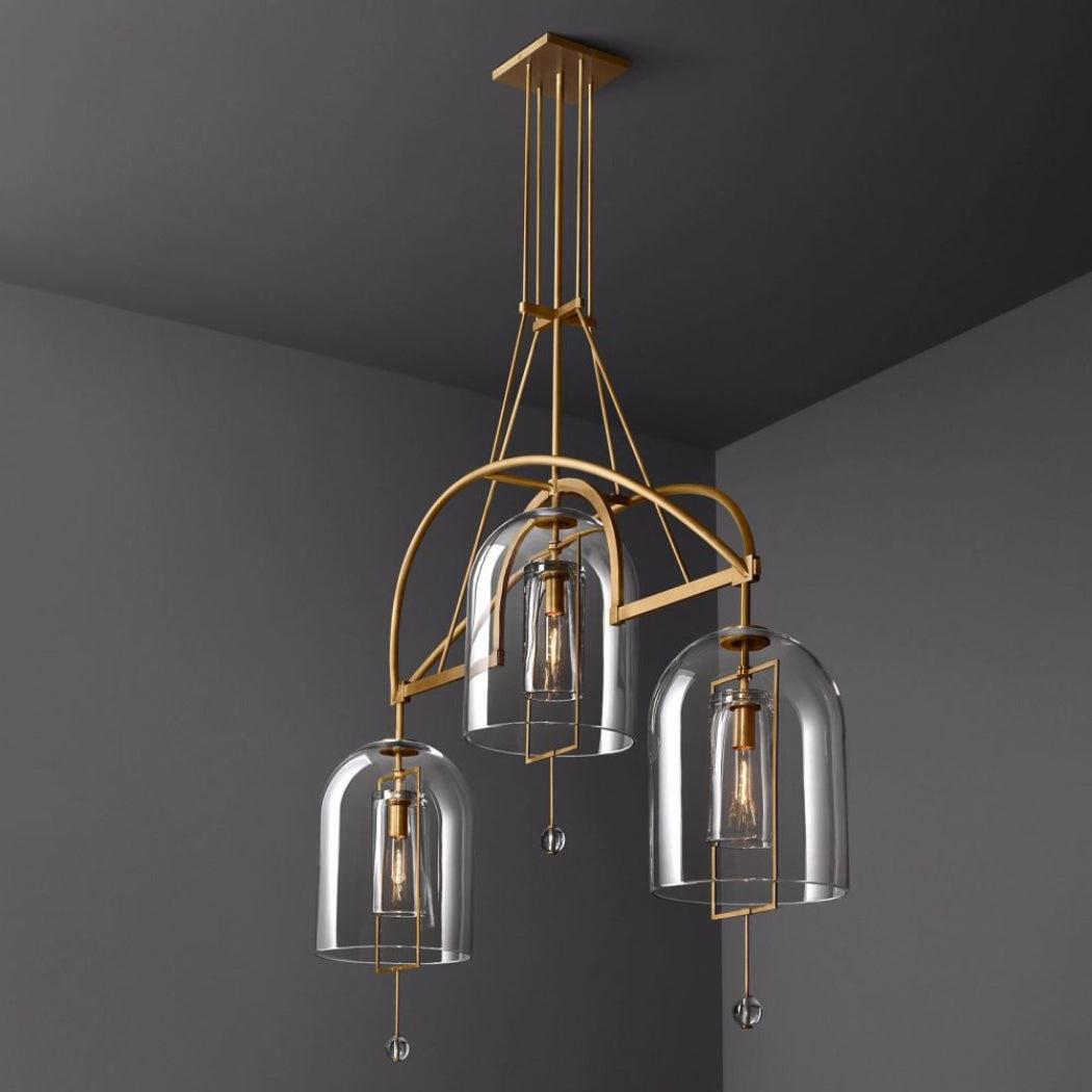 Fulcrum Linear Chandelier 61" 3 Lights - Dawn Lamps