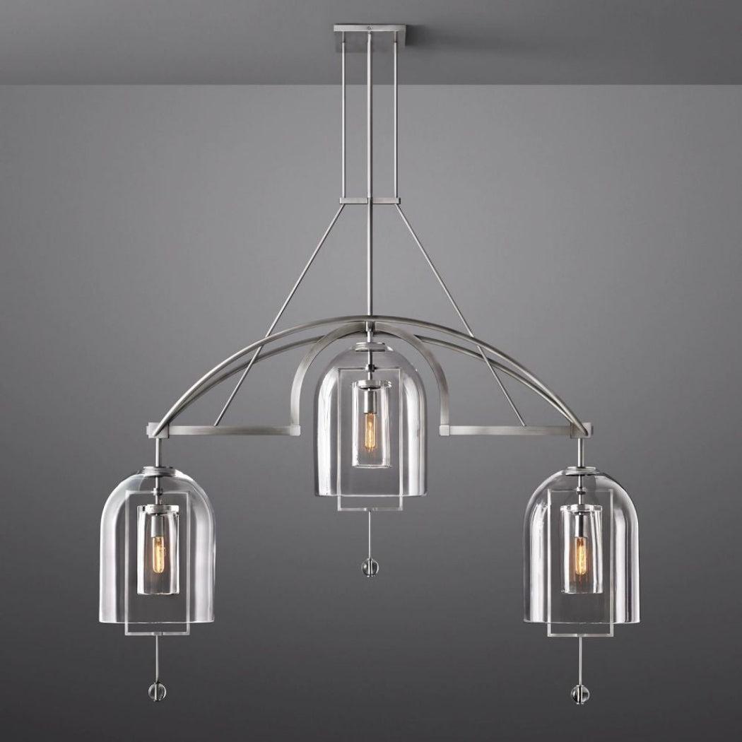 Fulcrum Linear Chandelier 61" 3 Lights - Dawn Lamps