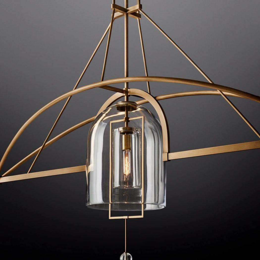 Fulcrum Linear Chandelier 61" 3 Lights - Dawn Lamps