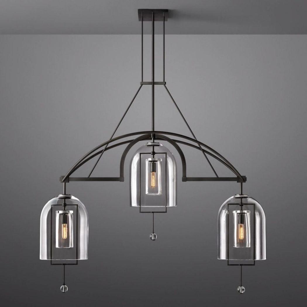 Fulcrum Linear Chandelier 61" 3 Lights - Dawn Lamps