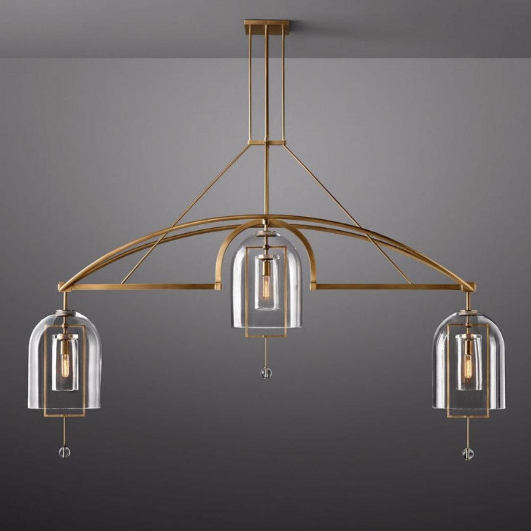 Fulcrum Linear Chandelier 85" 3-Lights - Dawn Lamps
