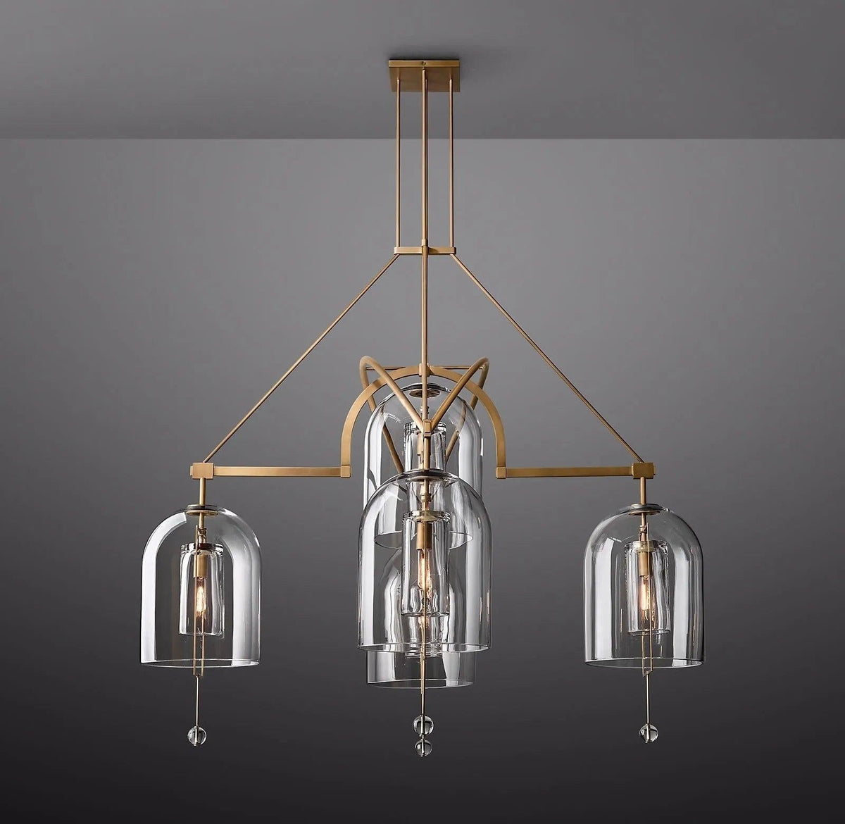 Fulcrum Round Chandelier 61" 5-Lights - Dawn Lamps