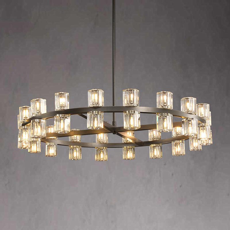 Arcachon Crystal Round Chandelier 36" - Dawn Lamps