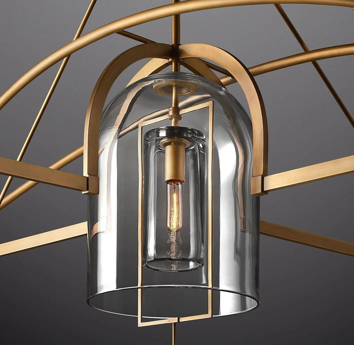 Fulcrum Round Chandelier 61" 5-Lights - Dawn Lamps