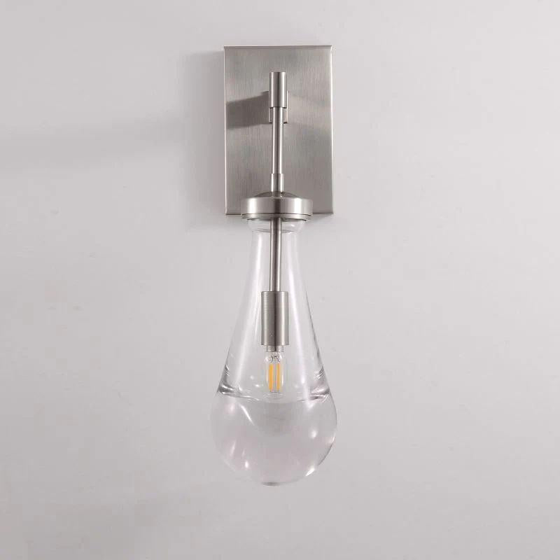 Rain Glass Wall Sconce Rod - Dawn Lamps