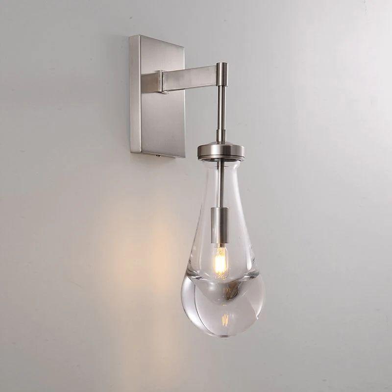 Rain Glass Wall Sconce Rod - Dawn Lamps
