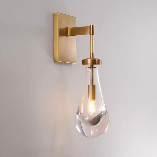 Rain Glass Wall Sconce Rod - Dawn Lamps