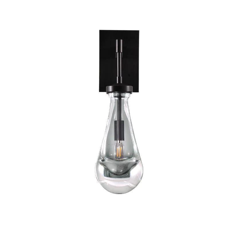Rain Glass Wall Sconce Rod - Dawn Lamps