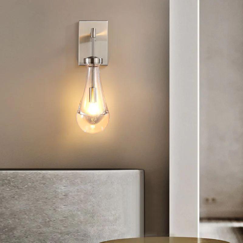 Rain Glass Wall Sconce Rod - Dawn Lamps