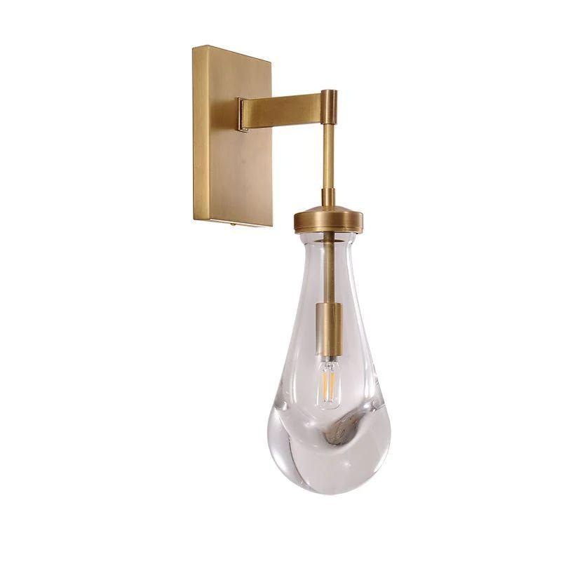 Rain Glass Wall Sconce Rod - Dawn Lamps