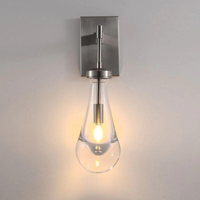 Rain Glass Wall Sconce Rod - Dawn Lamps