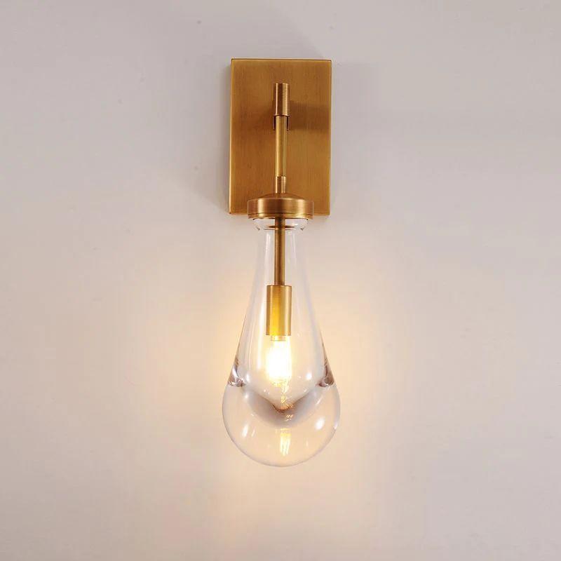 Rain Glass Wall Sconce Rod - Dawn Lamps