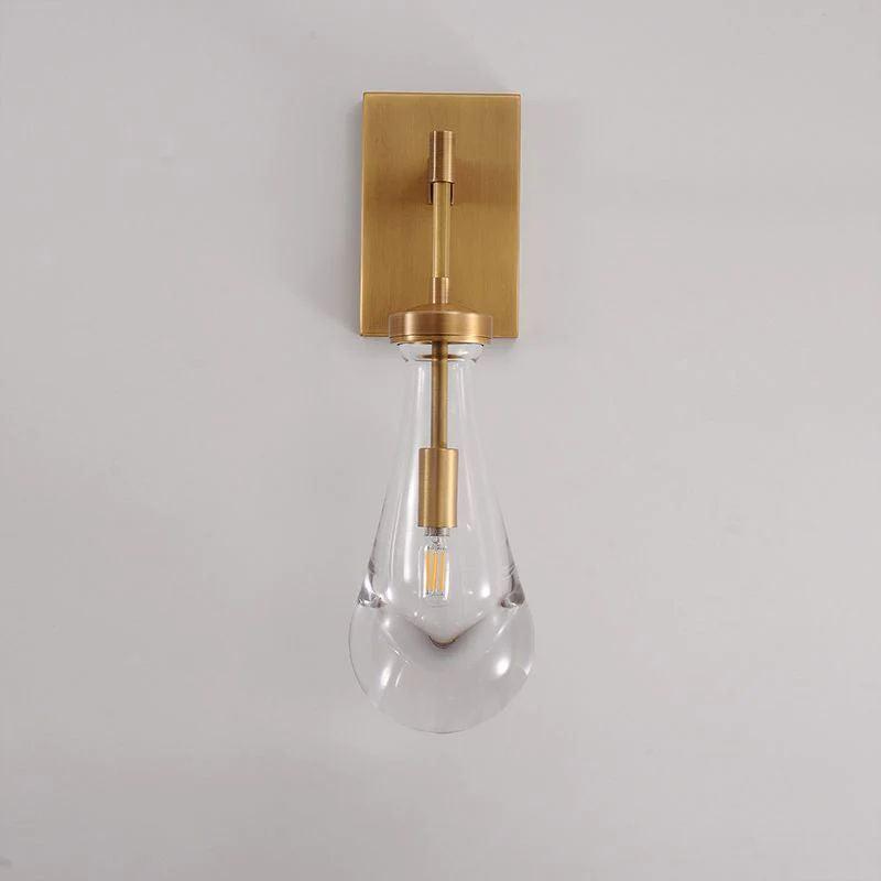 Rain Glass Wall Sconce Rod - Dawn Lamps