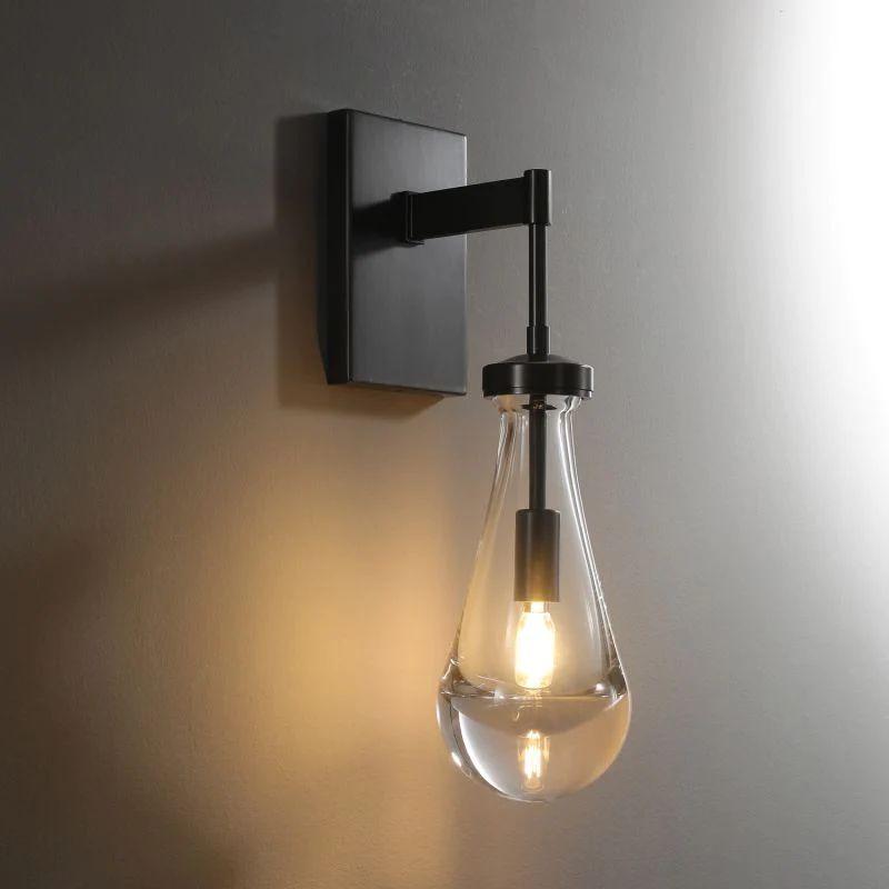 Rain Glass Wall Sconce Rod - Dawn Lamps