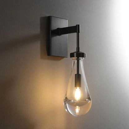 Rain Glass Wall Sconce Rod - Dawn Lamps