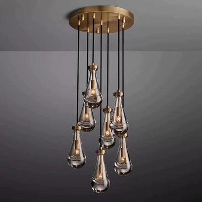 Rain Modern Round Chandelier 18" - Dawn Lamps