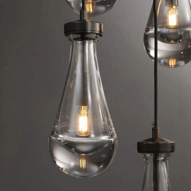 Rain Modern Round Chandelier 18" - Dawn Lamps