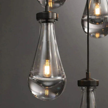 Rain Modern Round Chandelier 18" - Dawn Lamps